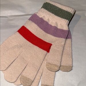Old Navy Multicolor Striped Knit Gloves